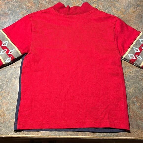 Hanna Andersson Red and Blue Pullover Shirt Sz 4 or 100 - Picture 5 of 5